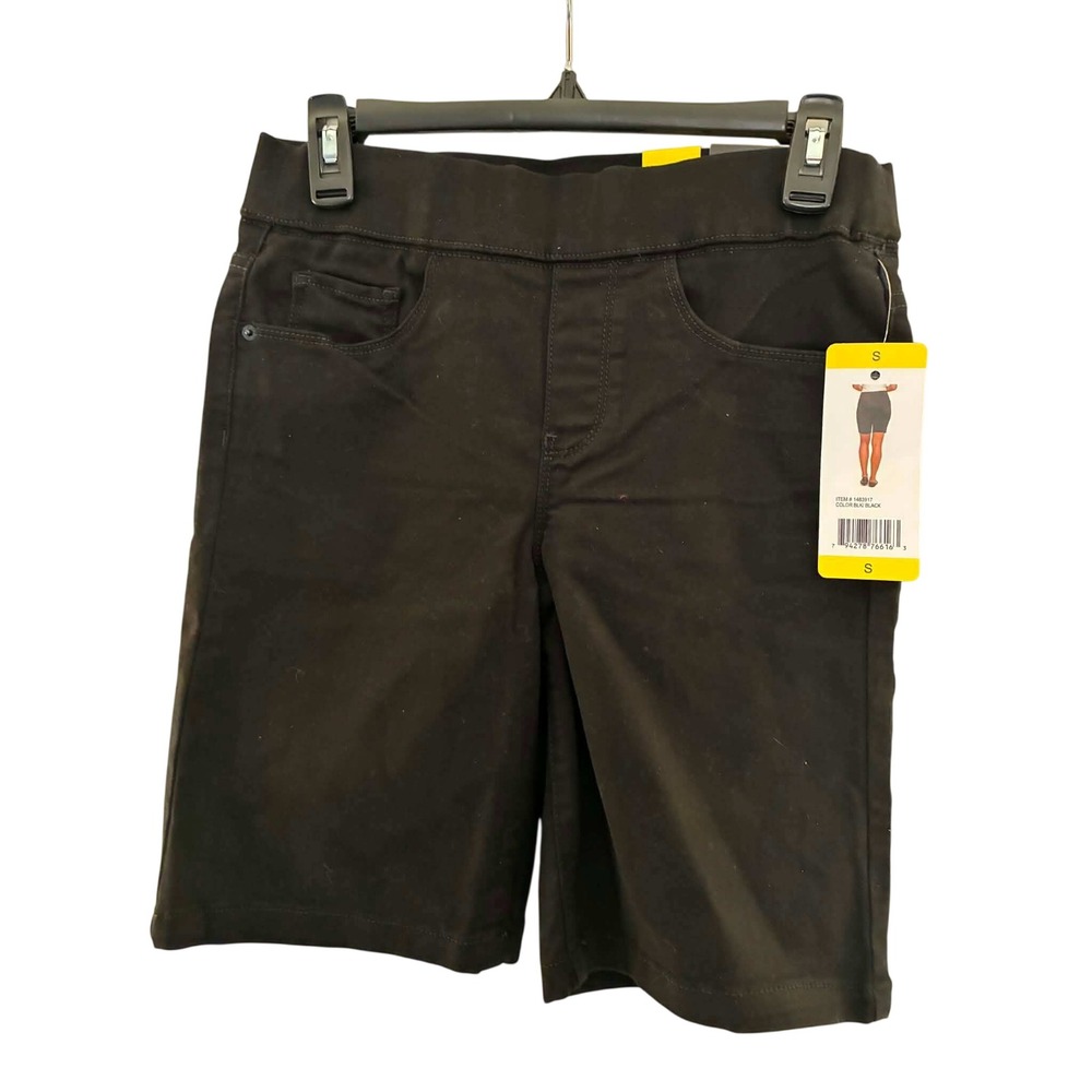DKNY Jeans Bermuda Shorts Womens S Black Pull On Comfort Stretch